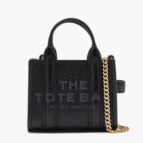 Marc Jacobs Nano Tote Crossbody Chain Black - Picture 1 of 9